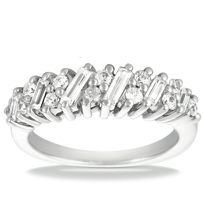 14 Karat White Gold  Cut Diamond Unique Engagement Ring 
