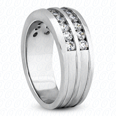 14 Karat White Gold  Cut Diamond Unique Engagement Ring 