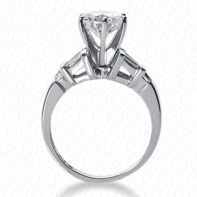 14 Karat White Gold  Cut Diamond Unique Engagement Ring 