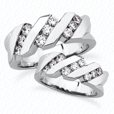 14 Karat White Gold  Cut Diamond Unique Engagement Ring 