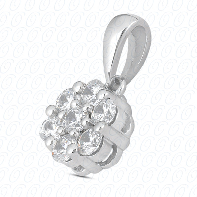 14 Karat White Gold  Cut Diamond Unique Engagement Ring 