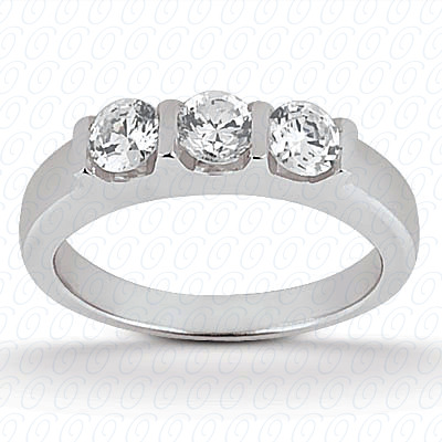 14 Karat White Gold  Cut Diamond Unique Engagement Ring 