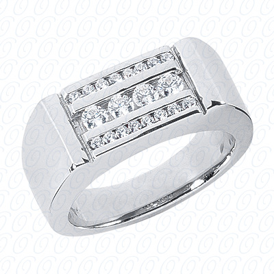 14 Karat White Gold  Cut Diamond Unique Engagement Ring 