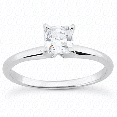 14 Karat White Gold  Cut Diamond Unique Engagement Ring 