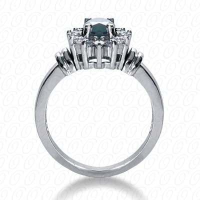 14 Karat White Gold  Cut Diamond Unique Engagement Ring 