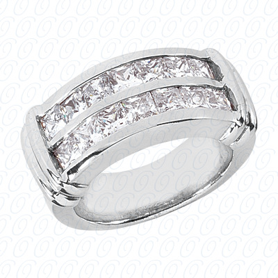14 Karat White Gold  Cut Diamond Unique Engagement Ring 