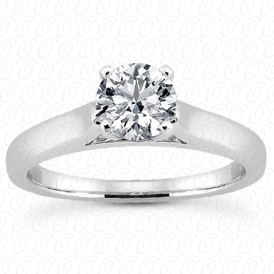 14 Karat White Gold  Cut Diamond Unique Engagement Ring 