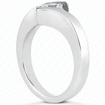 14 Karat White Gold  Cut Diamond Unique Engagement Ring 