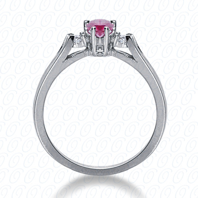 14 Karat White Gold  Cut Diamond Unique Engagement Ring 