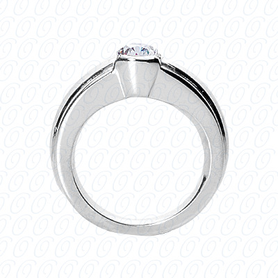 14 Karat White Gold  Cut Diamond Unique Engagement Ring 
