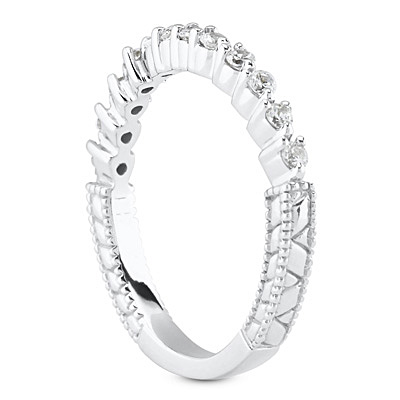 14 Karat White Gold  Cut Diamond Unique Engagement Ring 