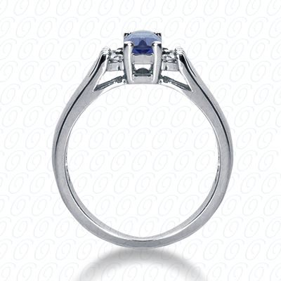 14 Karat White Gold  Cut Diamond Unique Engagement Ring 