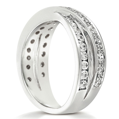 14 Karat White Gold  Cut Diamond Unique Engagement Ring 