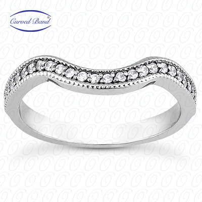14 Karat White Gold  Cut Diamond Unique Engagement Ring 