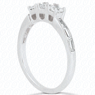 14 Karat White Gold  Cut Diamond Unique Engagement Ring 