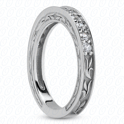 14 Karat White Gold  Cut Diamond Unique Engagement Ring 