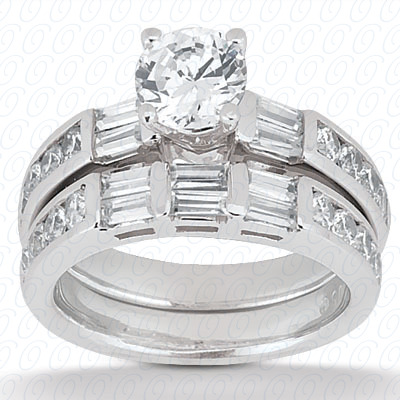 14 Karat White Gold  Cut Diamond Unique Engagement Ring 