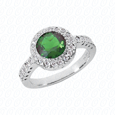 14 Karat White Gold  Cut Diamond Unique Engagement Ring 
