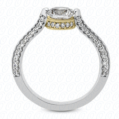 14 Karat White Gold  Cut Diamond Unique Engagement Ring 