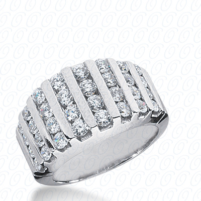 14 Karat White Gold  Cut Diamond Unique Engagement Ring 
