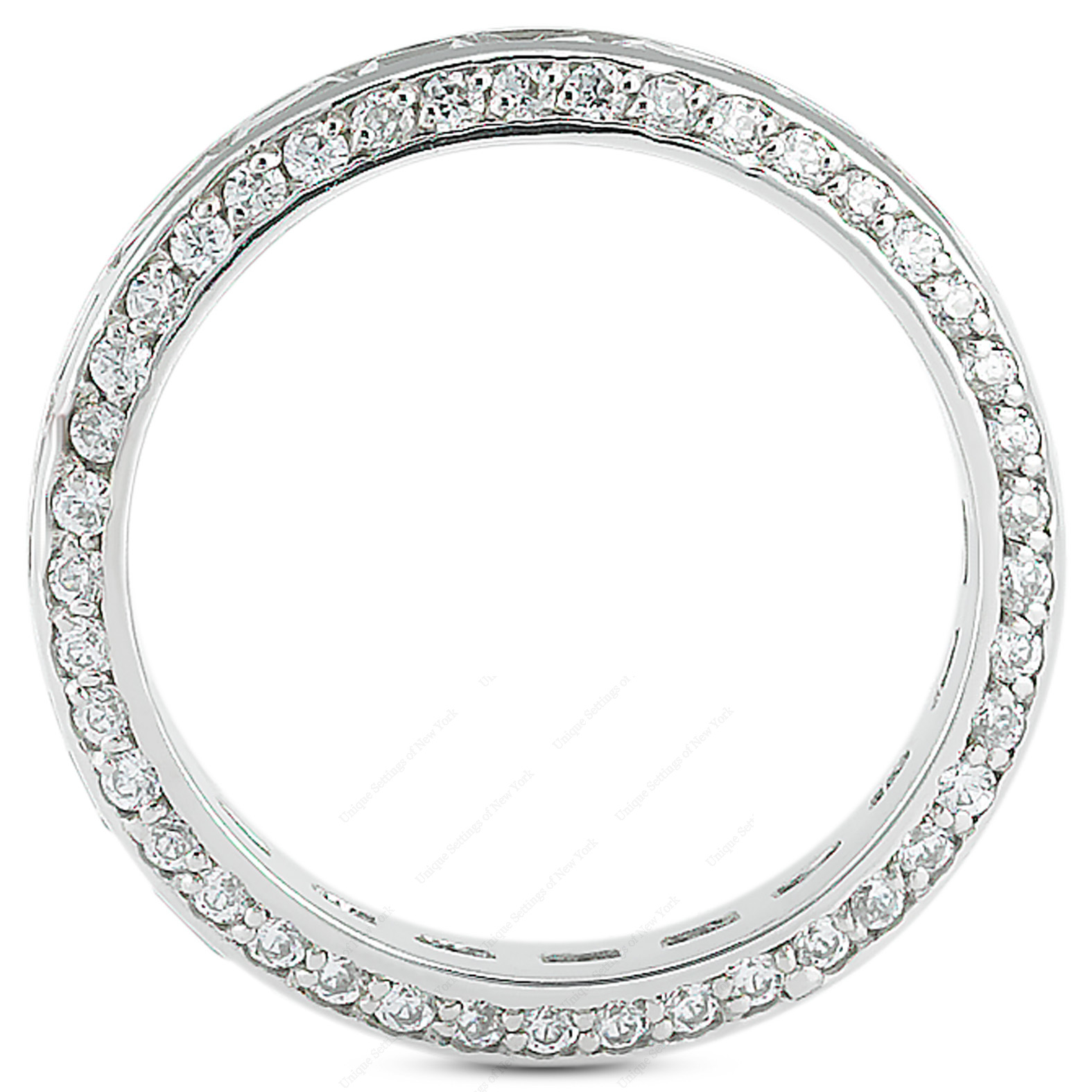 14 Karat White Gold  Cut Diamond Unique Engagement Ring 