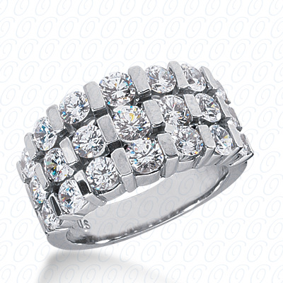 14 Karat White Gold  Cut Diamond Unique Engagement Ring 