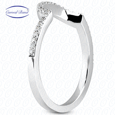 14 Karat White Gold  Cut Diamond Unique Engagement Ring 
