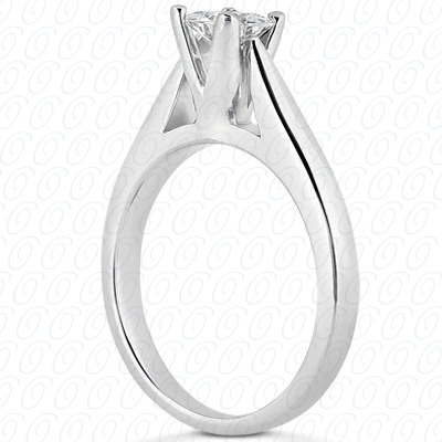 14 Karat White Gold  Cut Diamond Unique Engagement Ring 