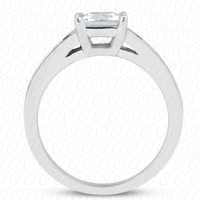 14 Karat White Gold  Cut Diamond Unique Engagement Ring 