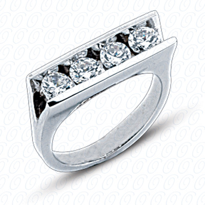 14 Karat White Gold  Cut Diamond Unique Engagement Ring 