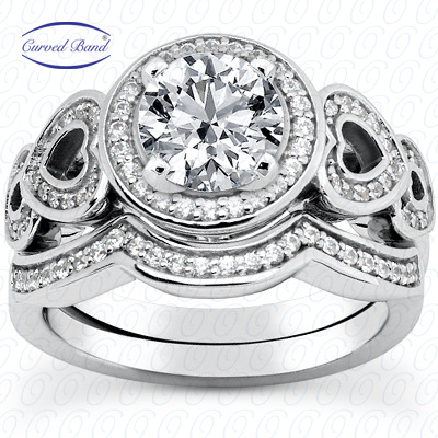 0.22 CT. 14 Karat Pink Gold Halo Petite  Cut Diamond Engagement Ring Petite Style