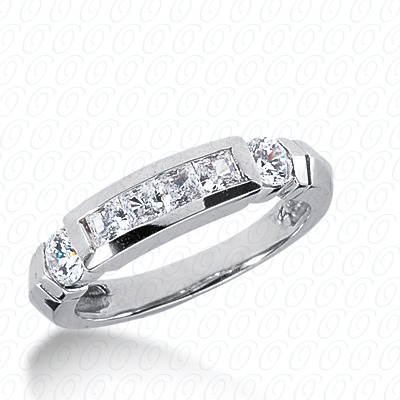 14 Karat White Gold  Cut Diamond Unique Engagement Ring 