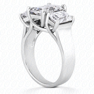 14 Karat White Gold  Cut Diamond Unique Engagement Ring 