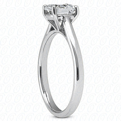 14 Karat White Gold  Cut Diamond Unique Engagement Ring 