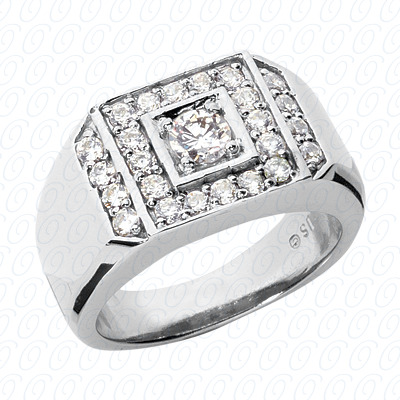 14 Karat White Gold  Cut Diamond Unique Engagement Ring 