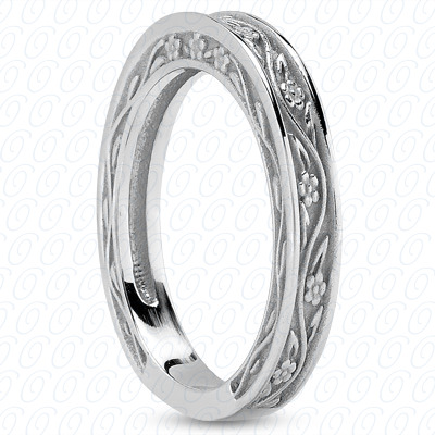14 Karat White Gold  Cut Diamond Unique Engagement Ring 