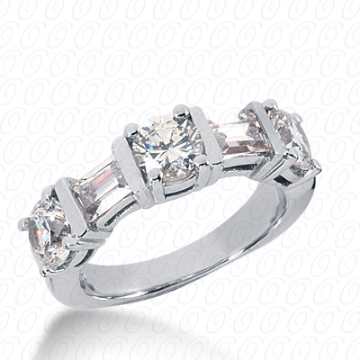 14 Karat White Gold  Cut Diamond Unique Engagement Ring 