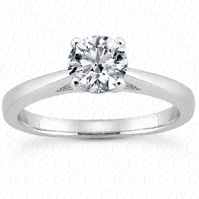 14 Karat White Gold  Cut Diamond Unique Engagement Ring 