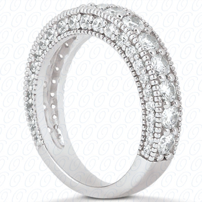14 Karat White Gold  Cut Diamond Unique Engagement Ring 