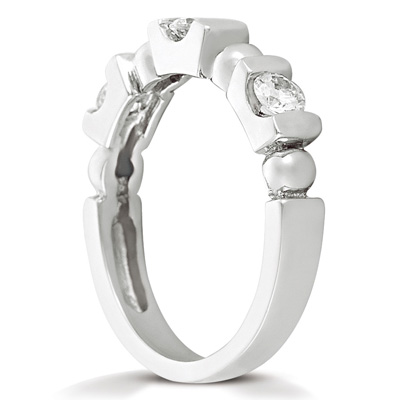 14 Karat White Gold  Cut Diamond Unique Engagement Ring 