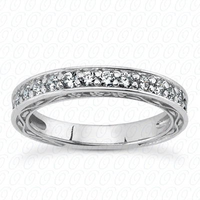 14 Karat White Gold  Cut Diamond Unique Engagement Ring 