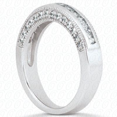 14 Karat White Gold  Cut Diamond Unique Engagement Ring 