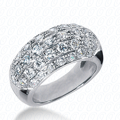 14 Karat White Gold  Cut Diamond Unique Engagement Ring 