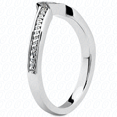 14 Karat White Gold  Cut Diamond Unique Engagement Ring 