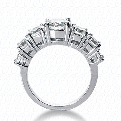 14 Karat White Gold  Cut Diamond Unique Engagement Ring 