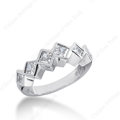 14 Karat White Gold  Cut Diamond Unique Engagement Ring 