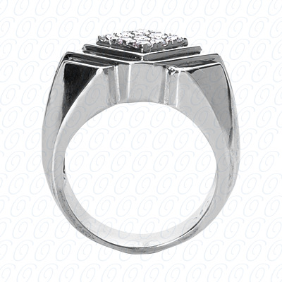 14 Karat White Gold  Cut Diamond Unique Engagement Ring 