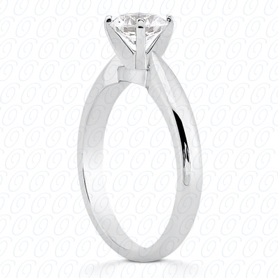 14 Karat White Gold  Cut Diamond Unique Engagement Ring 