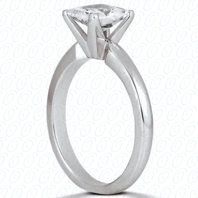 14 Karat White Gold  Cut Diamond Unique Engagement Ring 