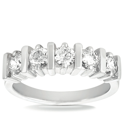 14 Karat White Gold  Cut Diamond Unique Engagement Ring 